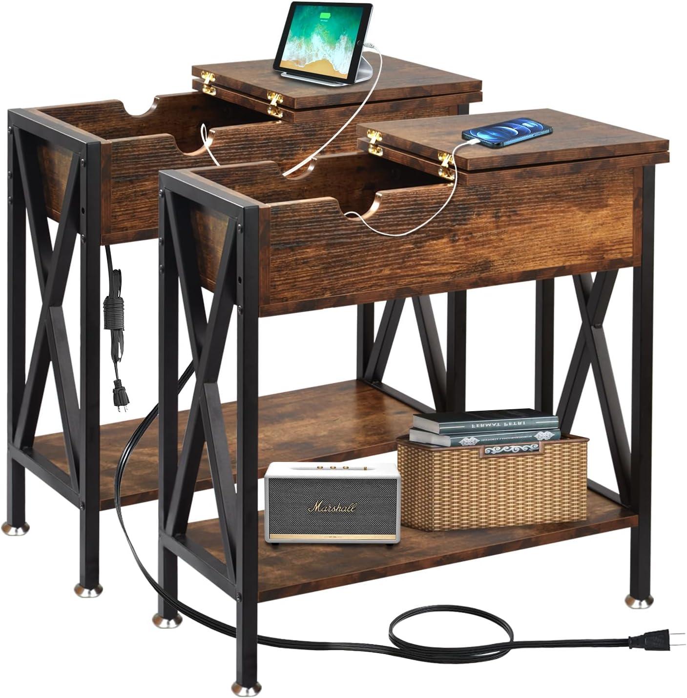 How We Loved the TooCust End Tables with Built-In Charging Power