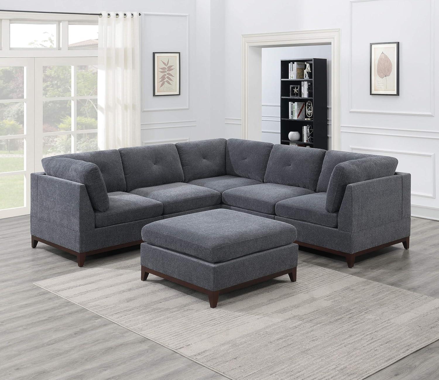 Our Take on the Ash Grey Chenille Modular Sectional Sofa Set