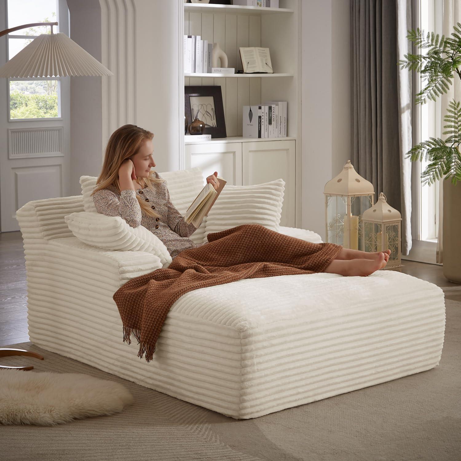 Cozy Corduroy Comfort: Exploring the Versatile 67-Inch Chaise Lounge