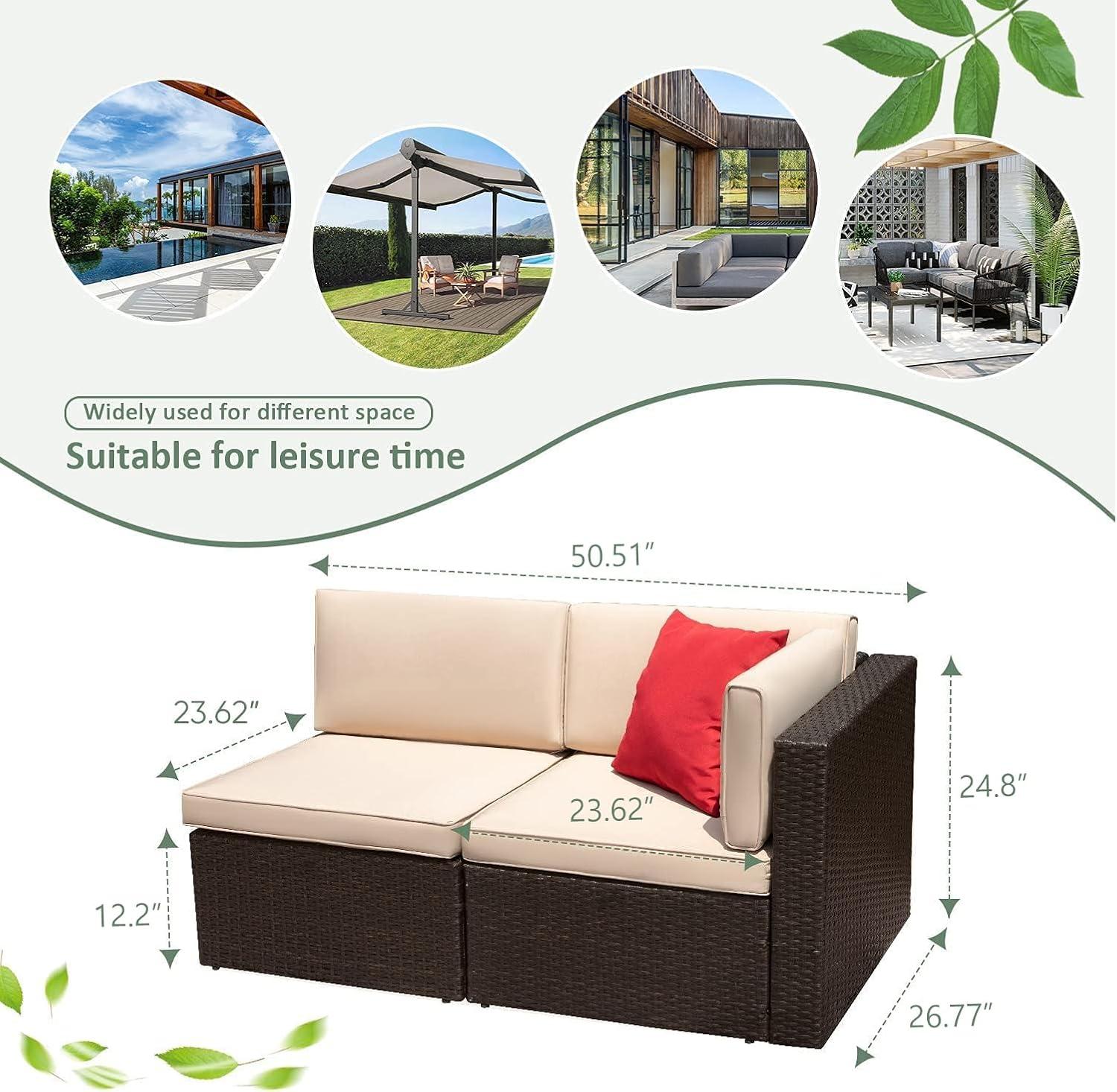 our Honest Take on Devoko's Versatile Brown Outdoor Sofa⁢ Set