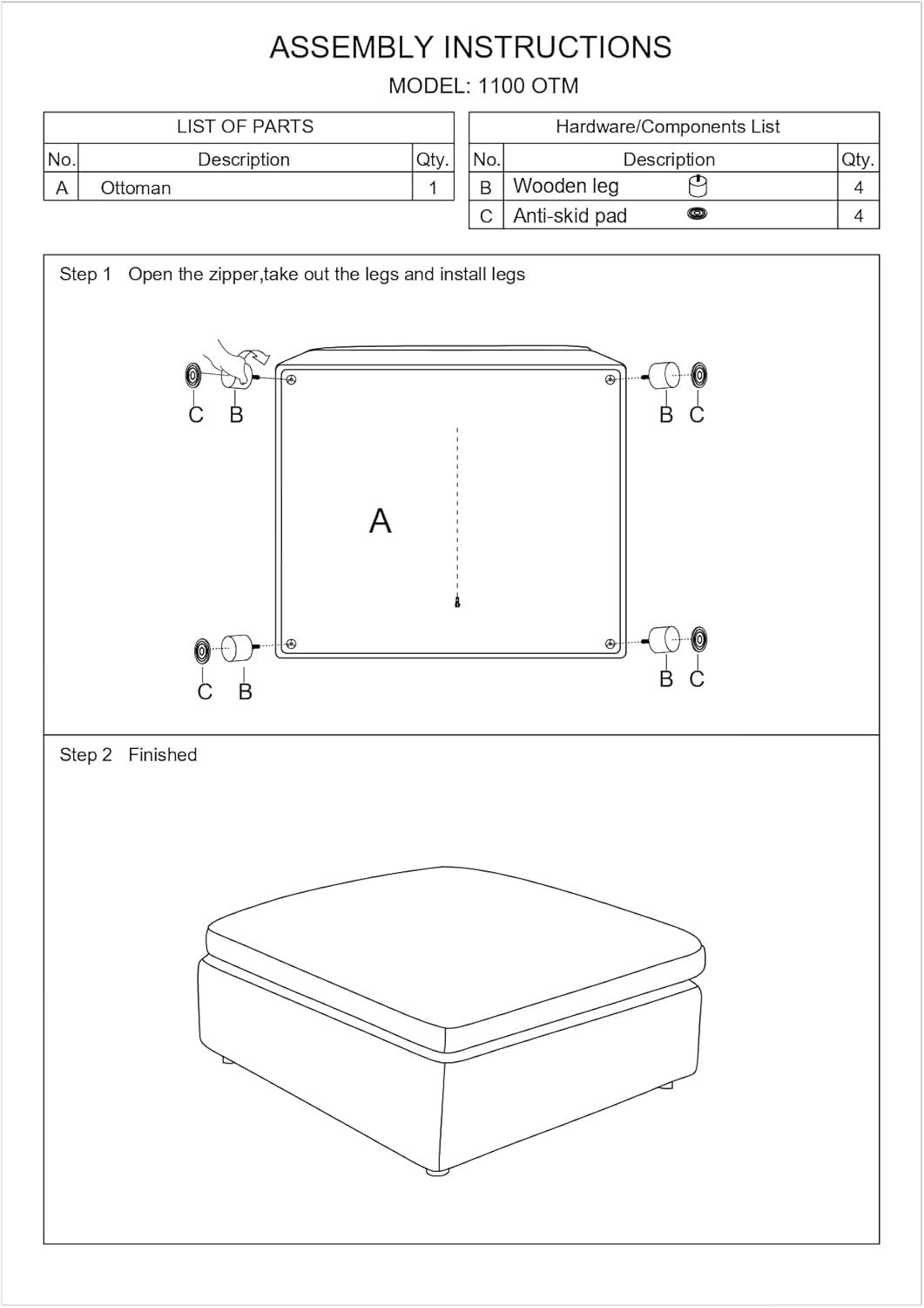 Our‌ Honest Take: BlackJack's Italian Leather Ottoman in Cognac