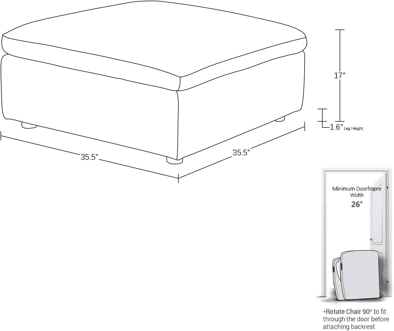 Our Honest Take: ‍BlackJack's Italian Leather Ottoman in Cognac