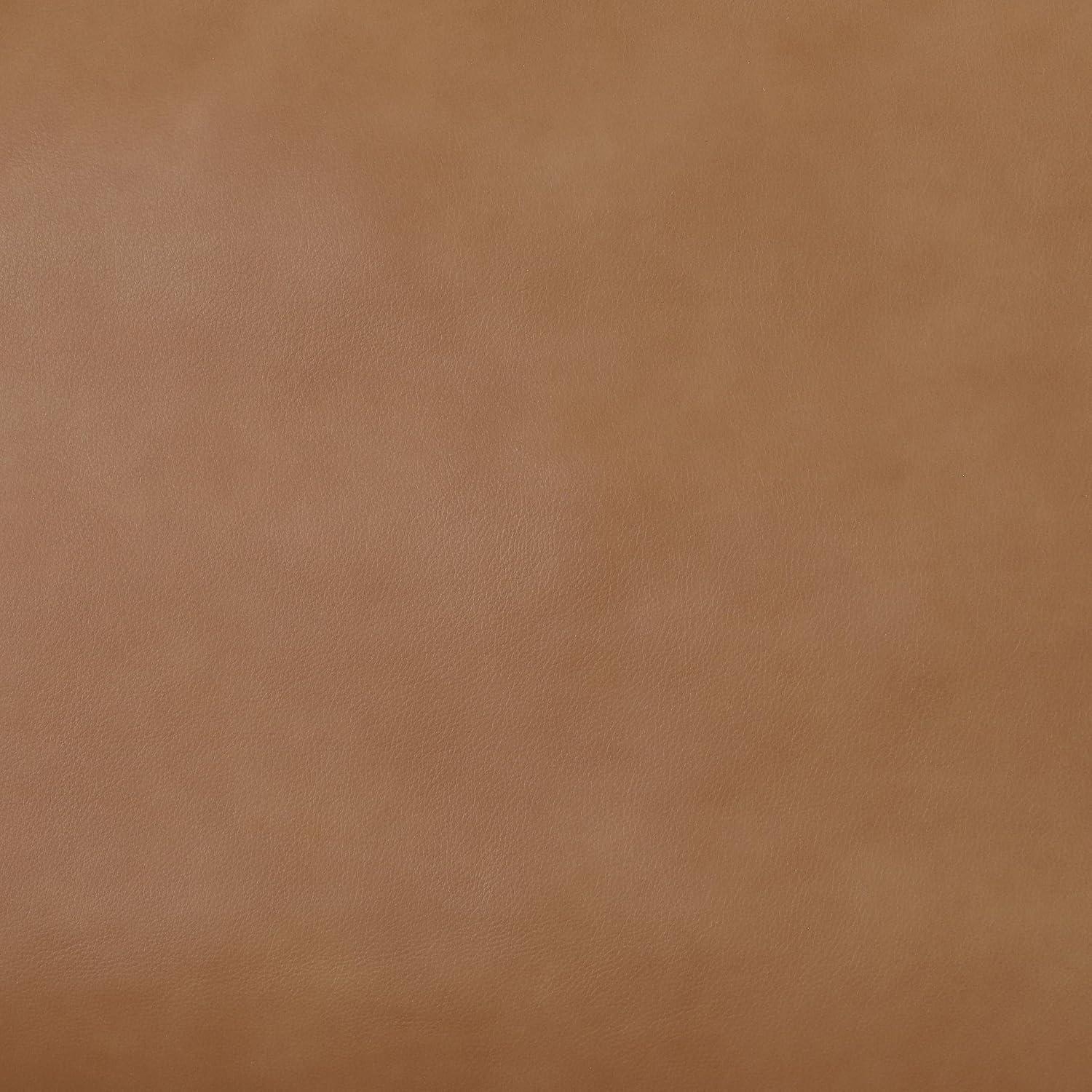 Our Honest Take: BlackJack's Italian Leather ottoman in Cognac