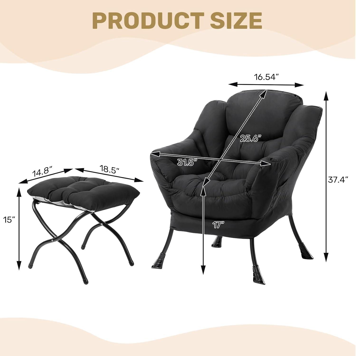 Our Cozy Experience ‌with the HollyHOME Lazy Chair & Ottoman Set