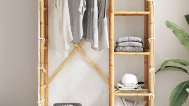 A Spacious Bamboo Wardrobe That Blends Style With Practical Storage