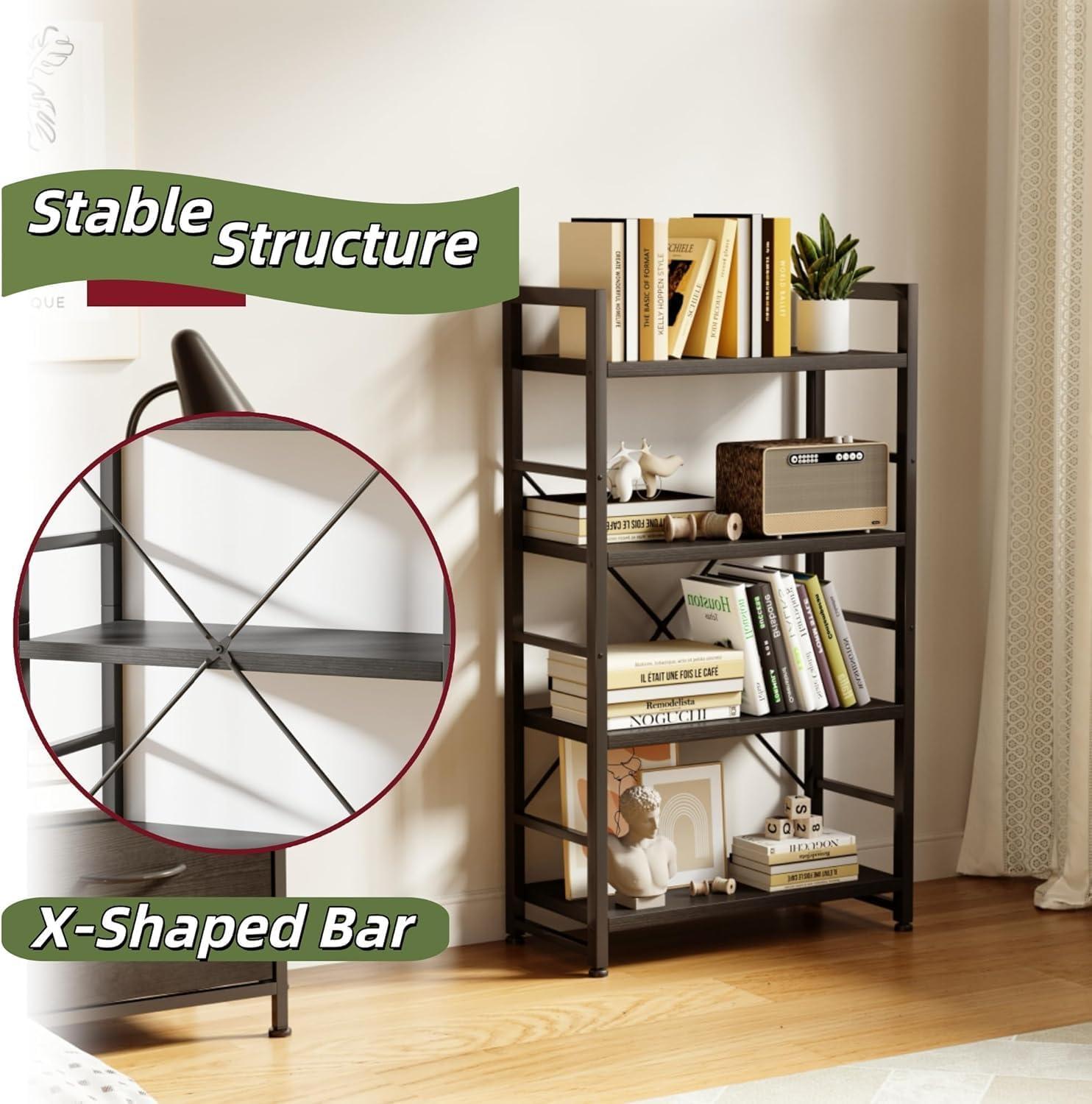 compact‍ and Sturdy: discovering the ⁢VERMESS 4-Tier Bookshelf's Balance