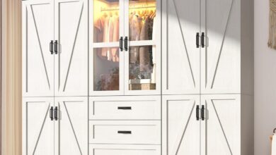 Discover Spacious Elegance The 75 Rustic Farmhouse Armoire With Leds