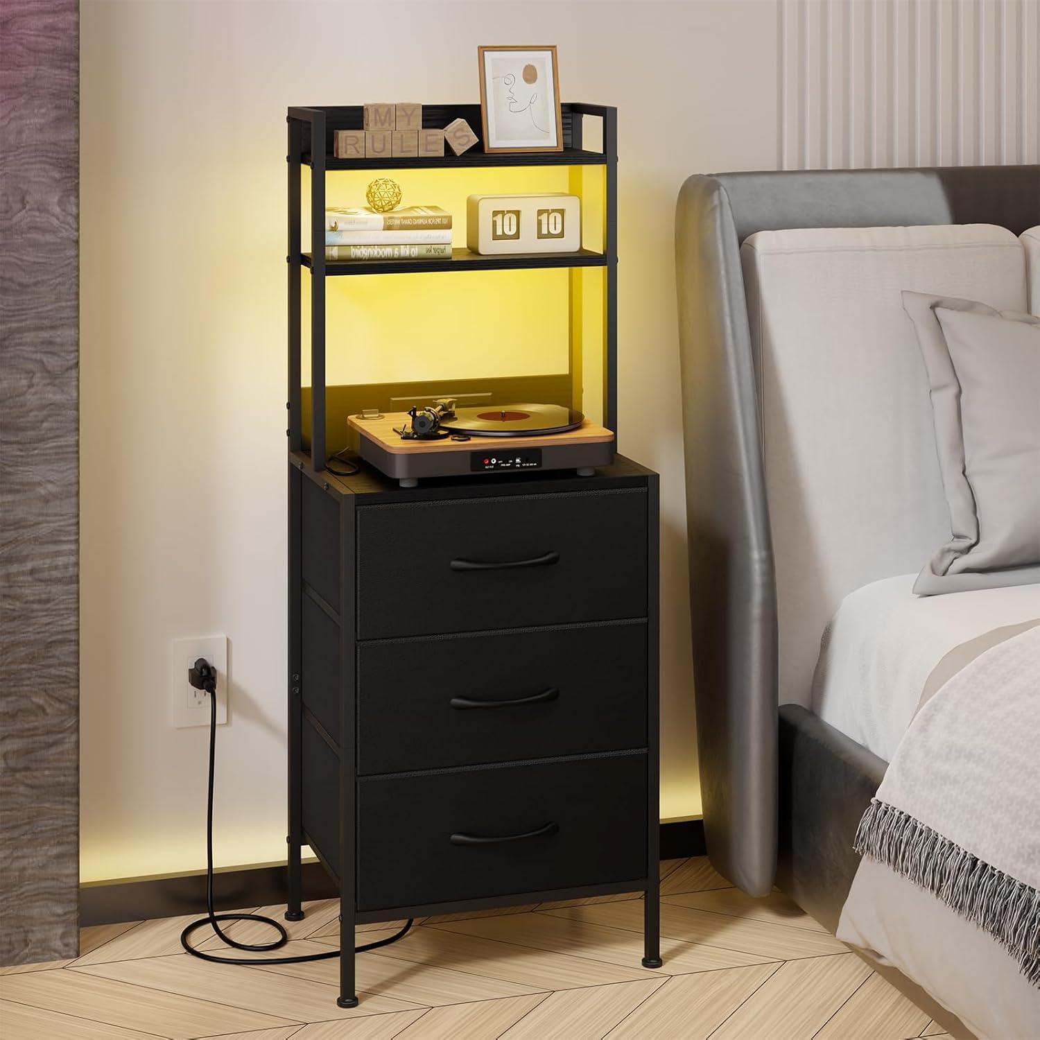 Discovering⁣ Fixwal's 41-Inch Nightstand: Stylish Storage Meets Smart Charging