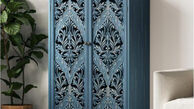 Discovering Function And Style A Blue Accent Cabinet For Every Space