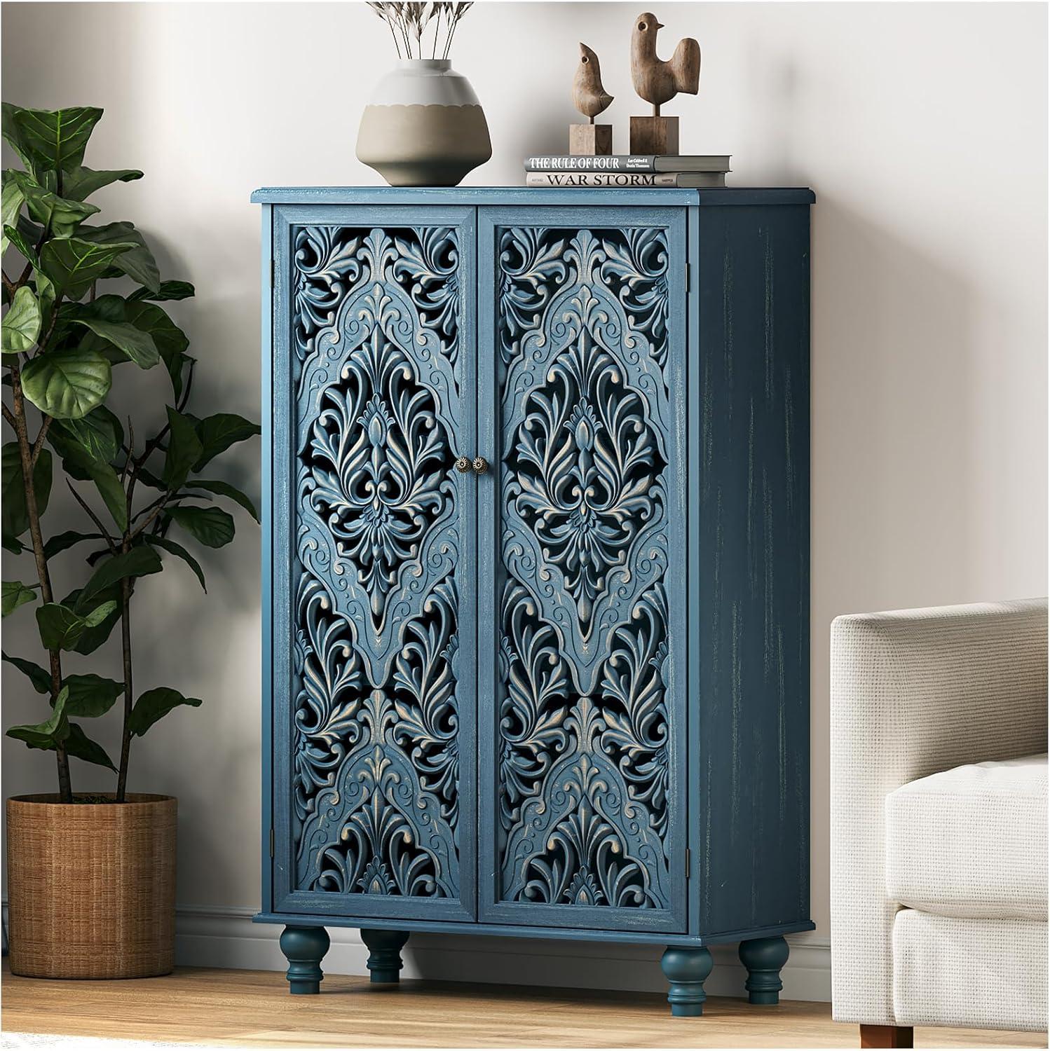 Discovering Function And Style A Blue Accent Cabinet For Every Space