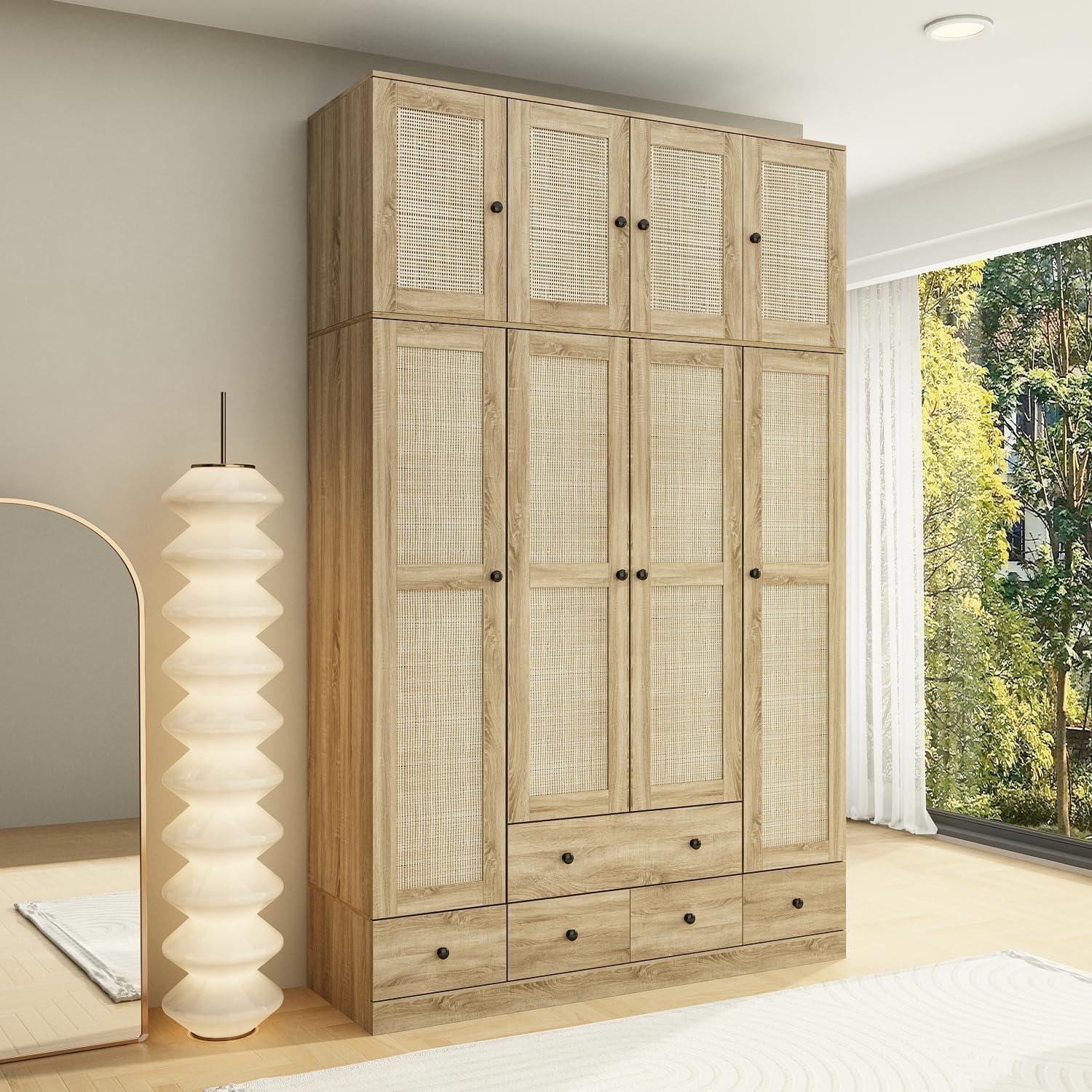 Discovering Space And Style Our Take On The Homsee 8 Door Rattan Wardrobe
