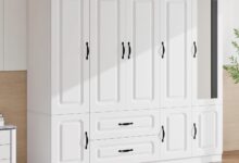Discovering Spacious Style A Modern 5 Door Wardrobe With Drawers Mirror