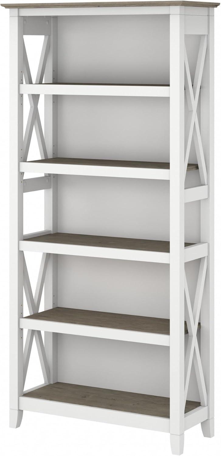 Elevate Storage And Style With The Key West Tall 5 Shelf Bookcase