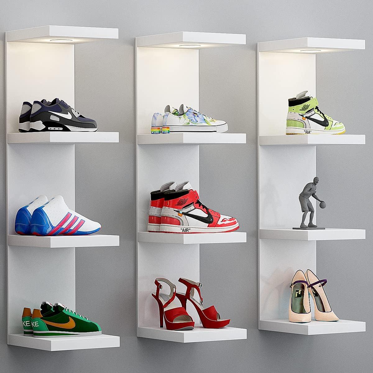 Elevate Your Space with a Sleek 4-Tier ‌Floating shelf & LED​ Glow