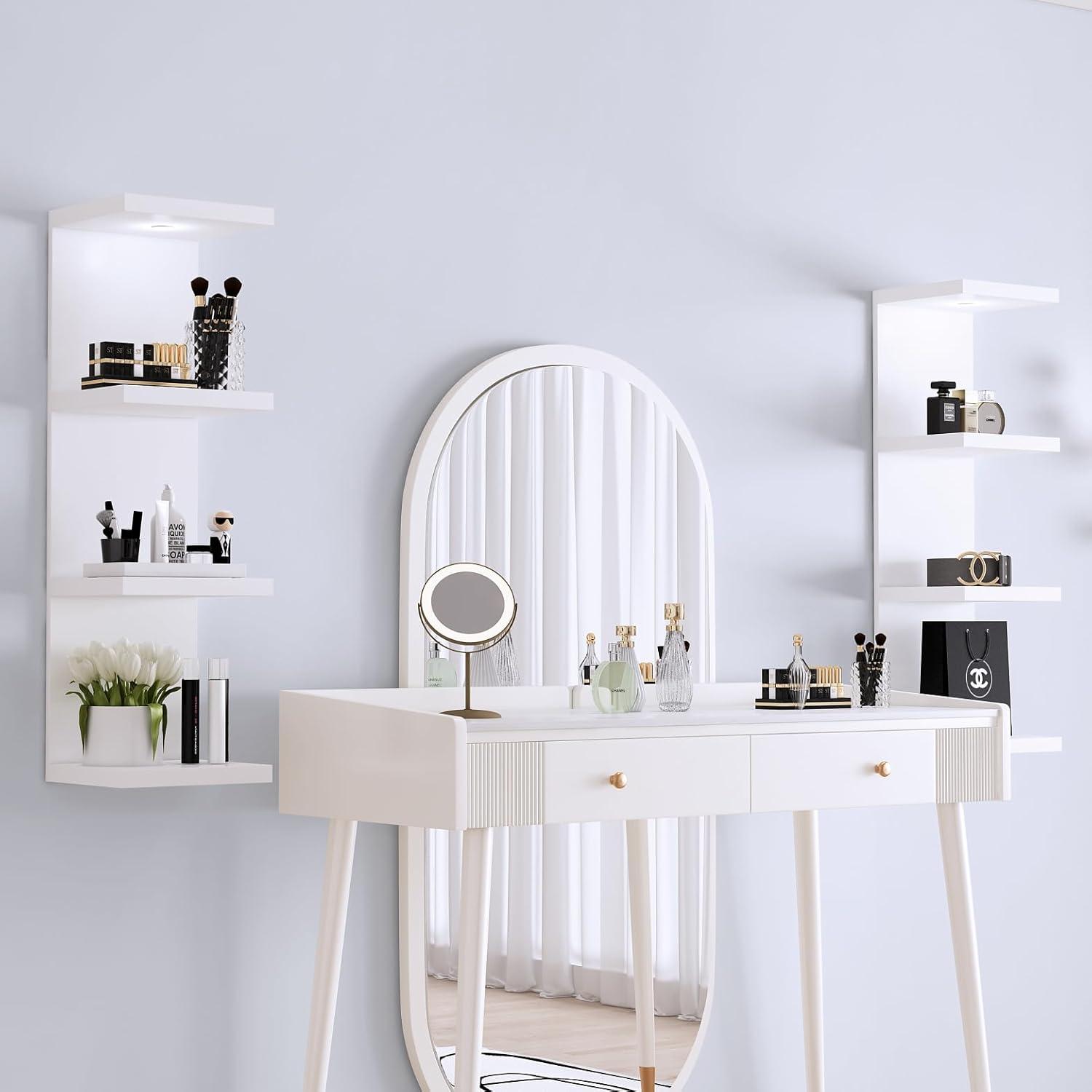 Elevate Your Space with ⁢a Sleek 4-Tier Floating‌ Shelf & LED Glow