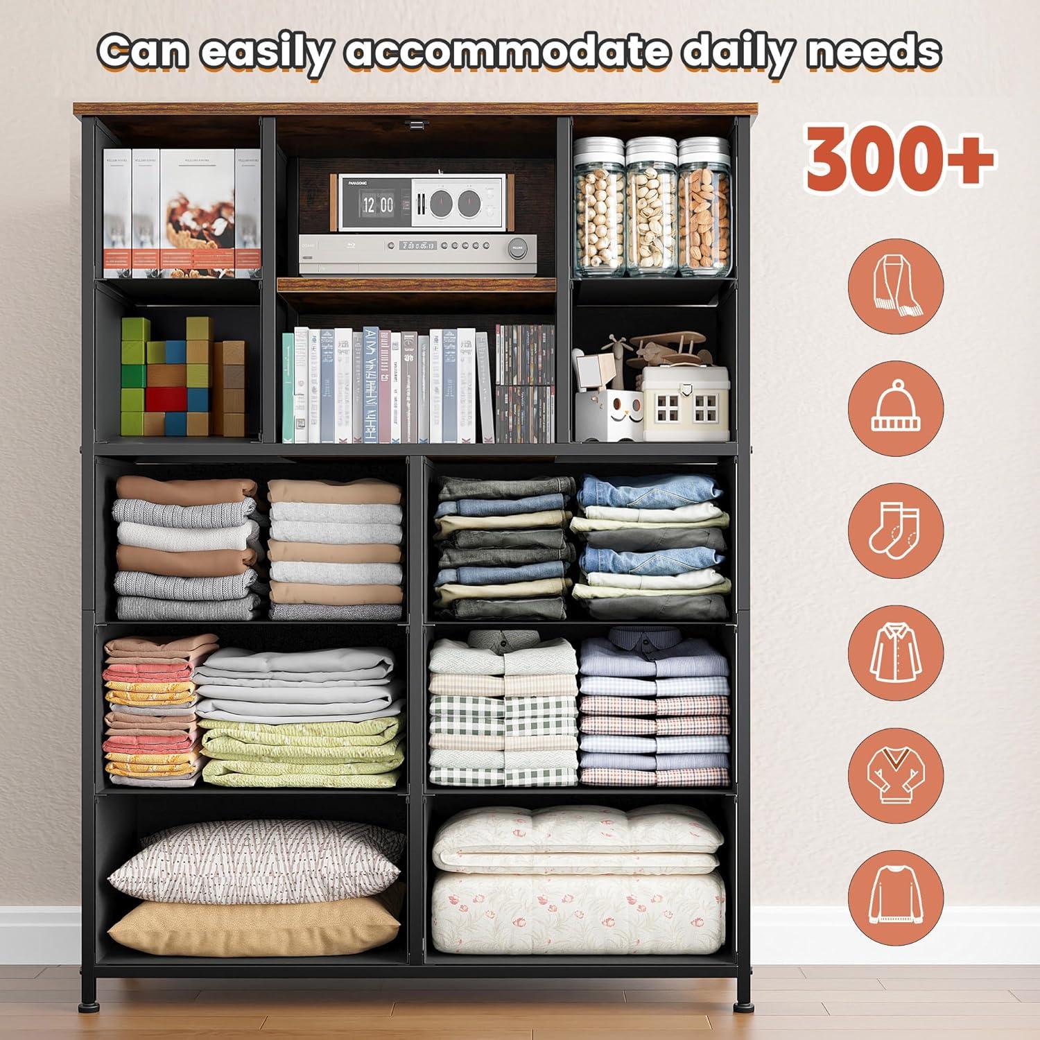 EnHomee's Rustic Mesh Door Dresser: Spacious Style Meets Smart Storage