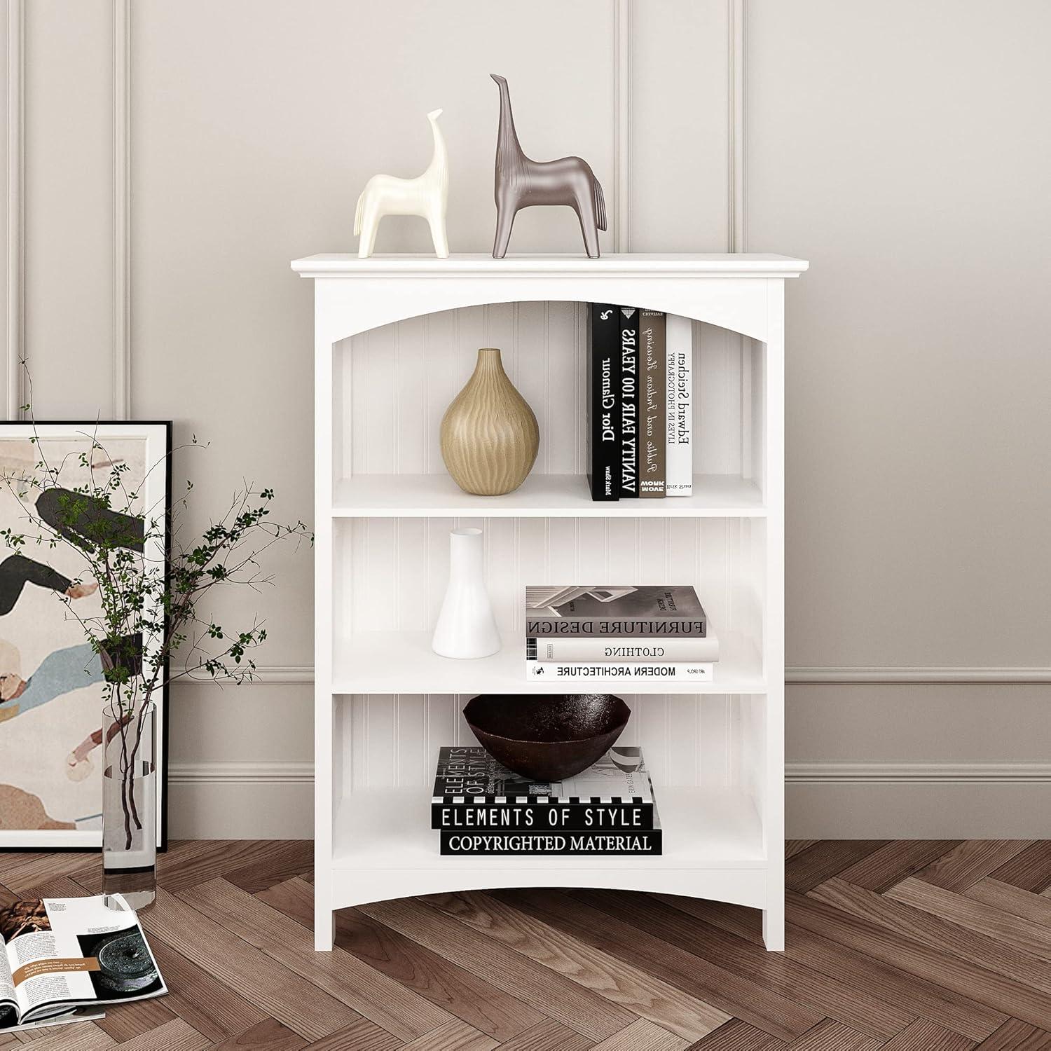 Finding Balance: Exploring the Design and Function of eHemco's ⁣3-Tier white Bookcase