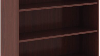 Finding The Perfect Balance Sturdy And Stylish Lorell Mahogany Bookcase