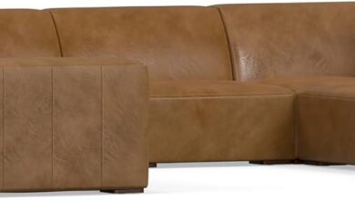 Gathering Comfort and Style: Exploring the SIMPLIHOME Rex U-Shaped Leather Sofa