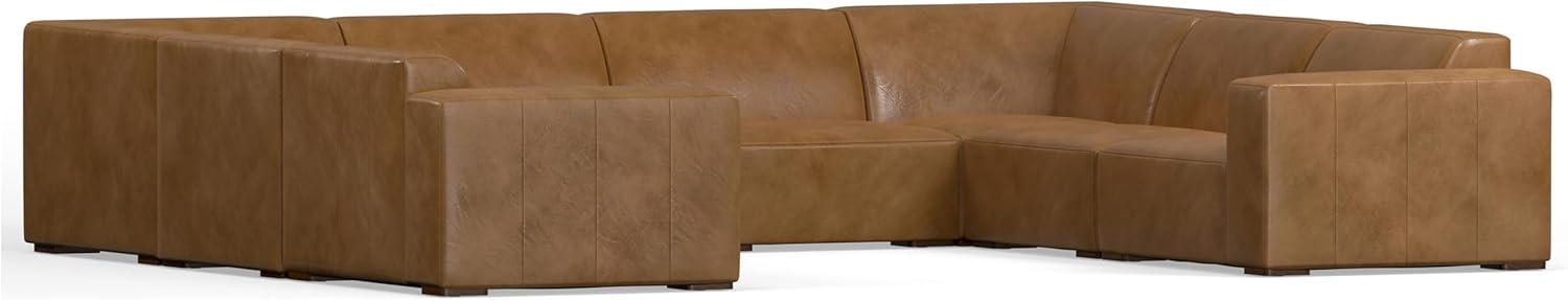 Gathering Comfort and Style: Exploring the SIMPLIHOME Rex U-Shaped Leather Sofa