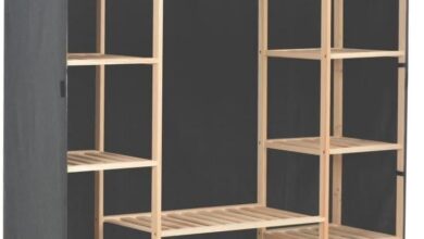 Making Space Stylish Our Take On The Grey Fabric Wardrobe 135x40x170 Cm