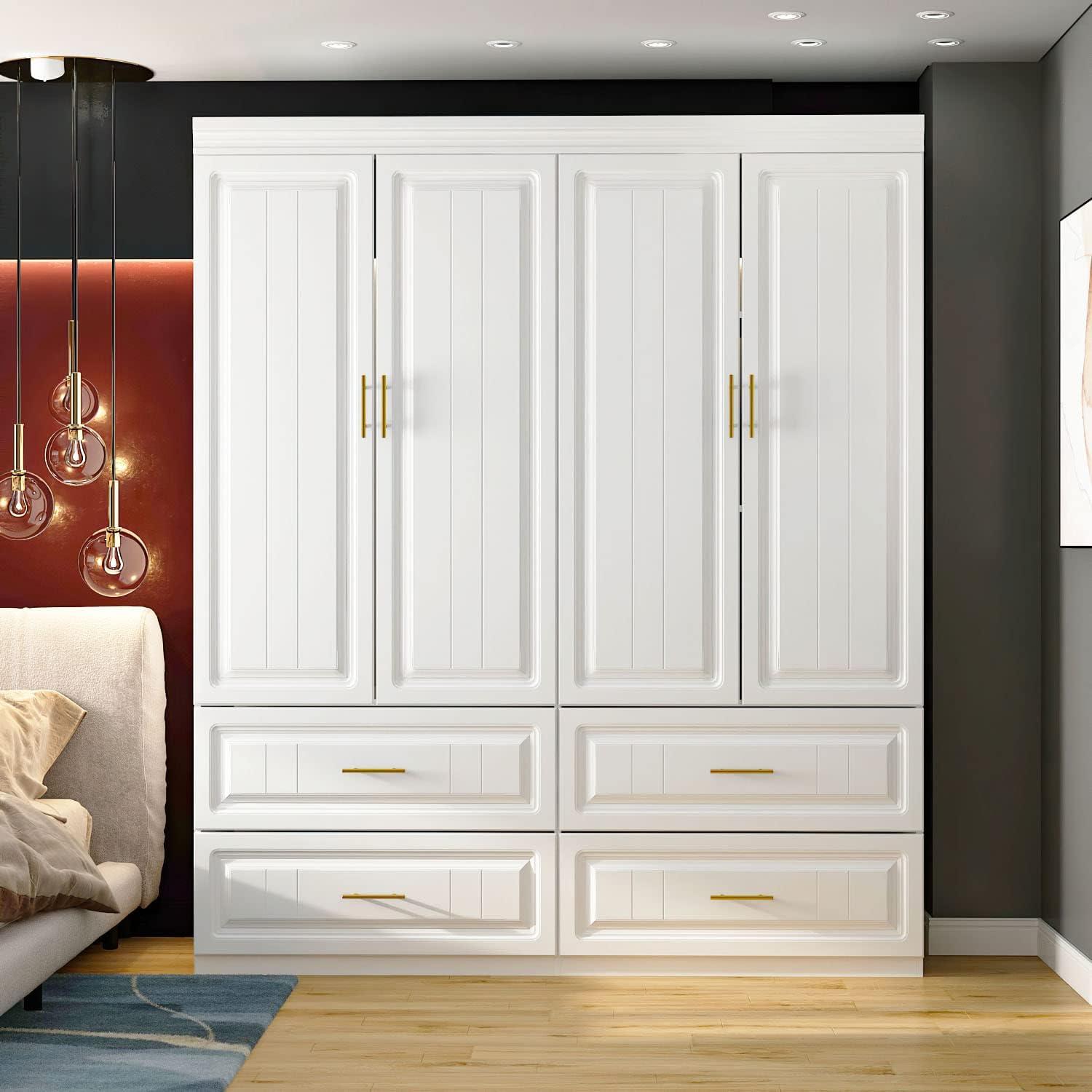 Maximizing Bedroom Space With The Sleek Aiegle 4 Door Armoire Wardrobe