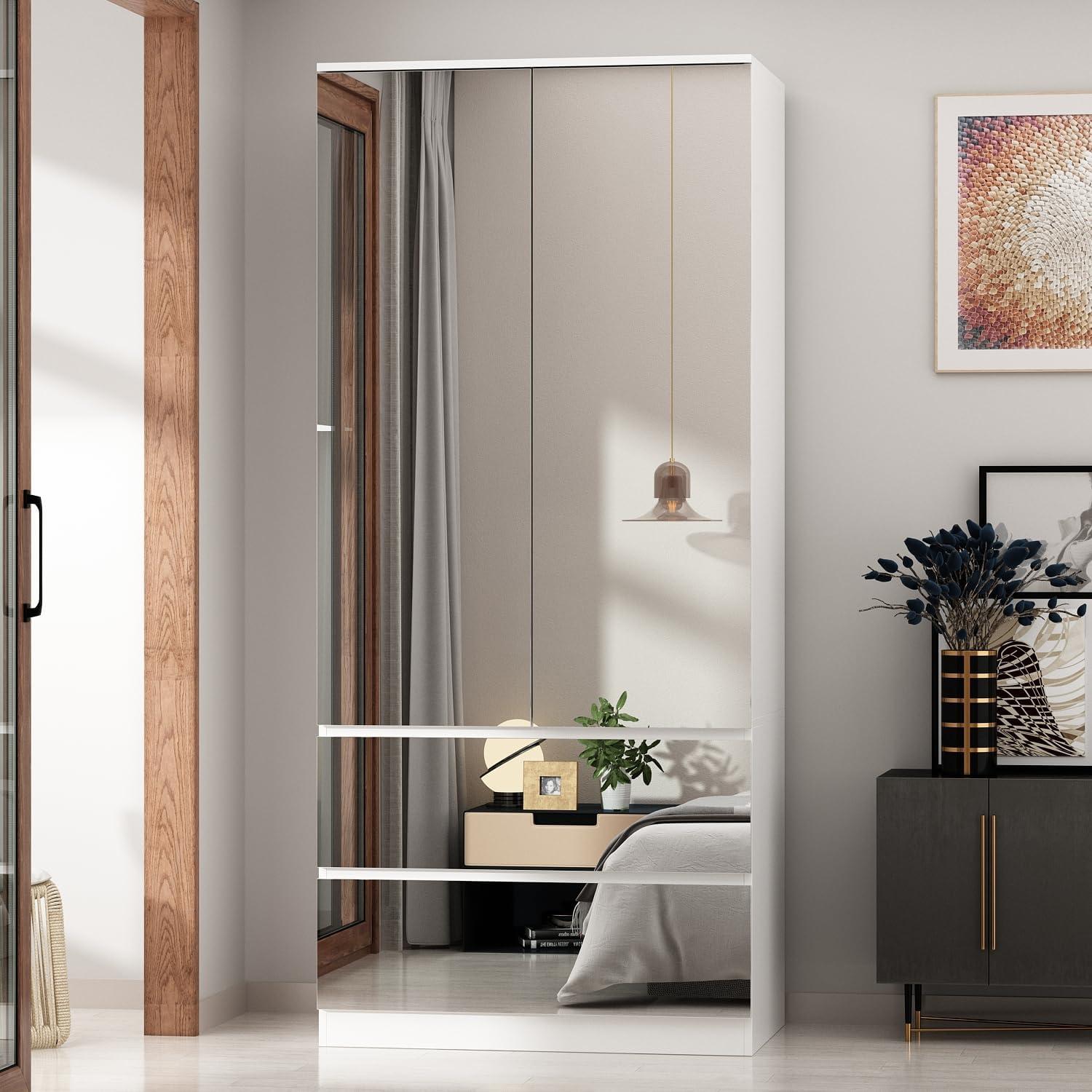 Maximizing Bedroom Storage Exploring The Ecacad Modern Wardrobe Armoire