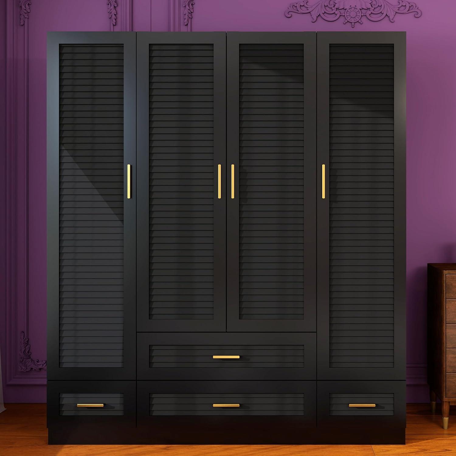 Maximizing Bedroom Storage Exploring The Spacious Black Wardrobe Closet