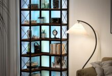 Maximizing Corner Space With A Stylish 7 Tier Led Bookshelf