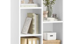 Maximizing Small Spaces With The Sleek Vasagle 5 Compartment Bookcase