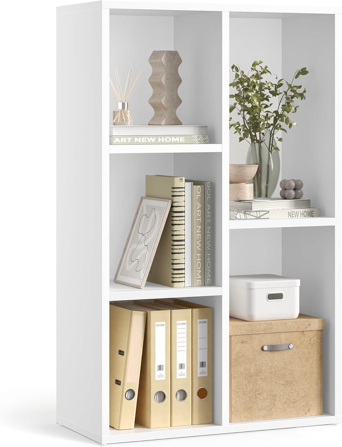 Maximizing Small Spaces With The Sleek Vasagle 5 Compartment Bookcase