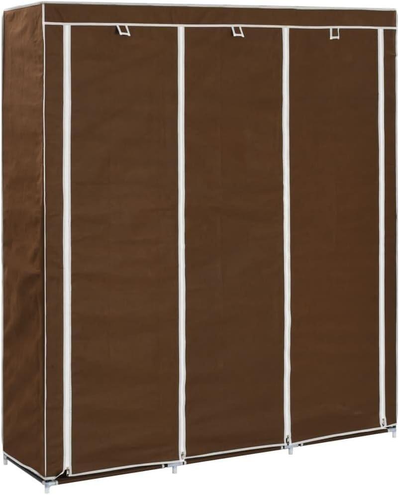 Maximizing Space And Style Exploring A Sturdy Brown Fabric Wardrobe