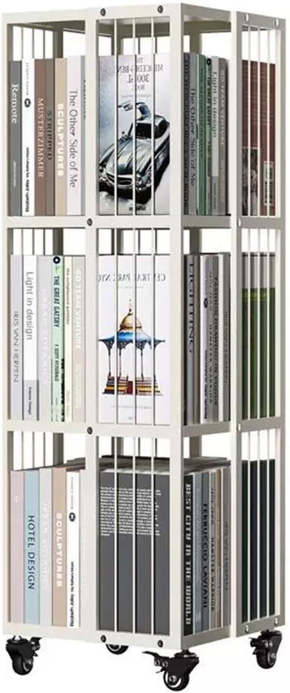 Maximizing Space And Style With A 360 Rotating Bookshelf Tower