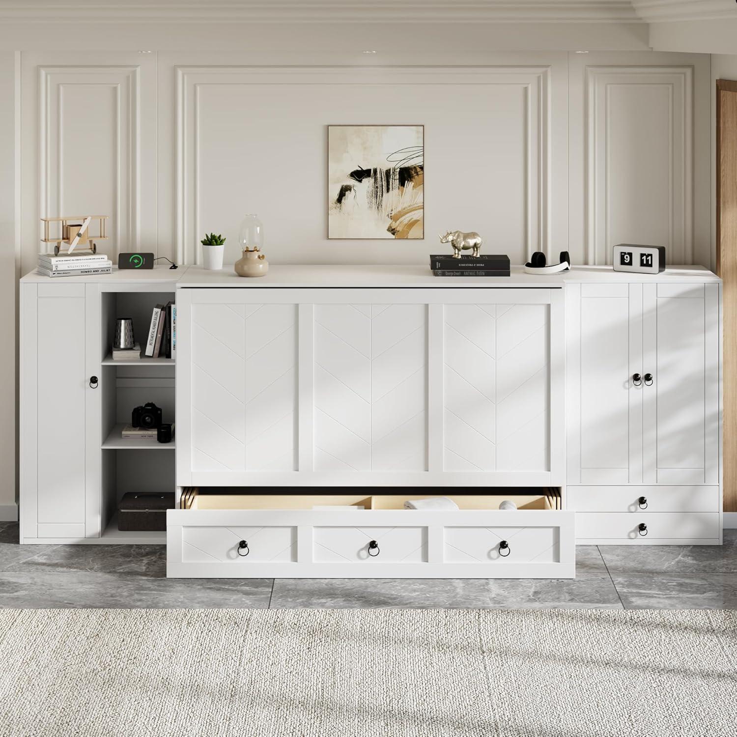 Maximizing Space And Style With A Queen Murphy Bed Featuring Usb Ports