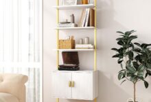 Maximizing Space And Style With The Gadroad 73 Wall Mounted Ladder Shelf