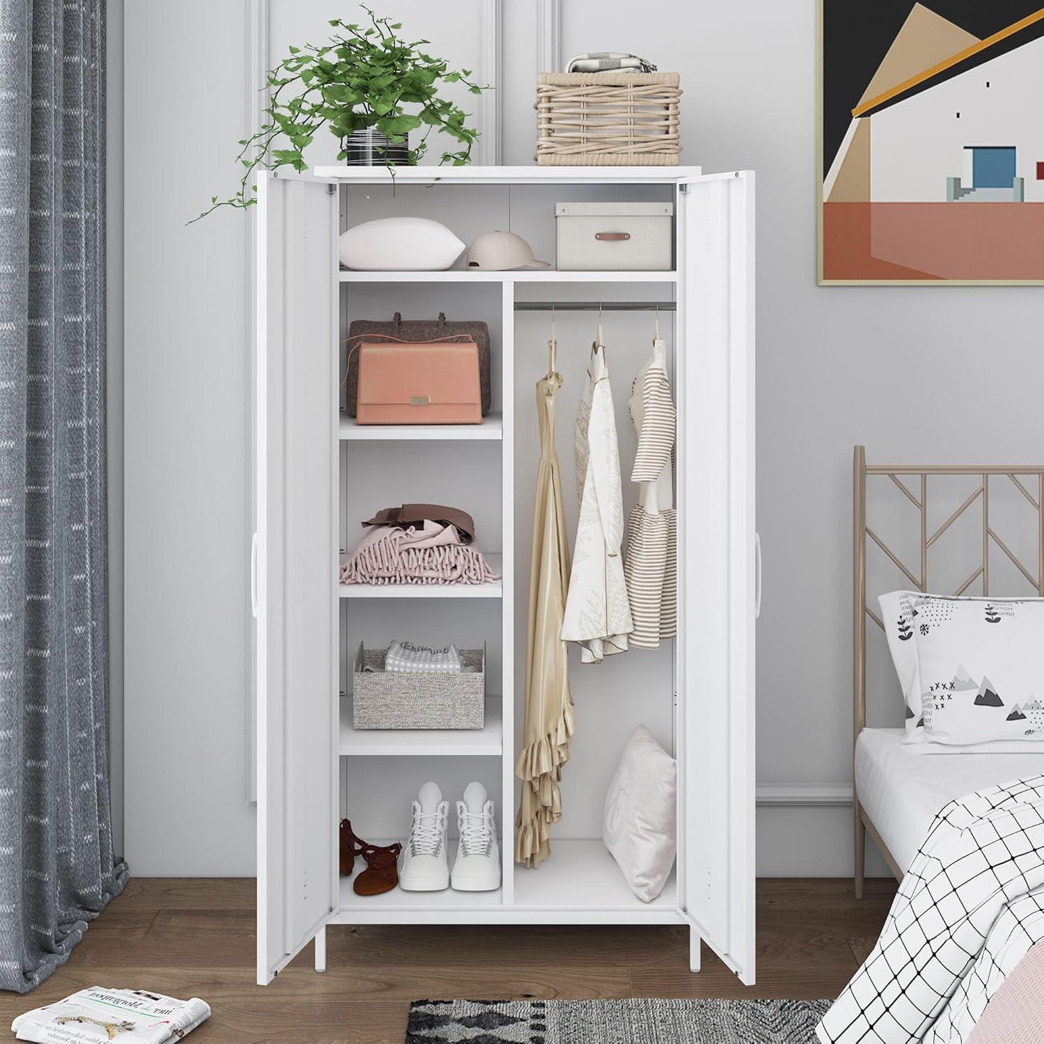 Maximizing Space And Style With The Miocasa Metal Armoire Wardrobe