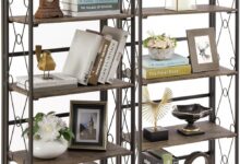 Maximizing Space And Style With The Vecelo 5 Tier Folding Bookshelf