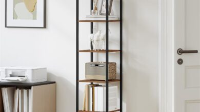 Maximizing Space With An Industrial 6 Tier Narrow Bookshelf We Love
