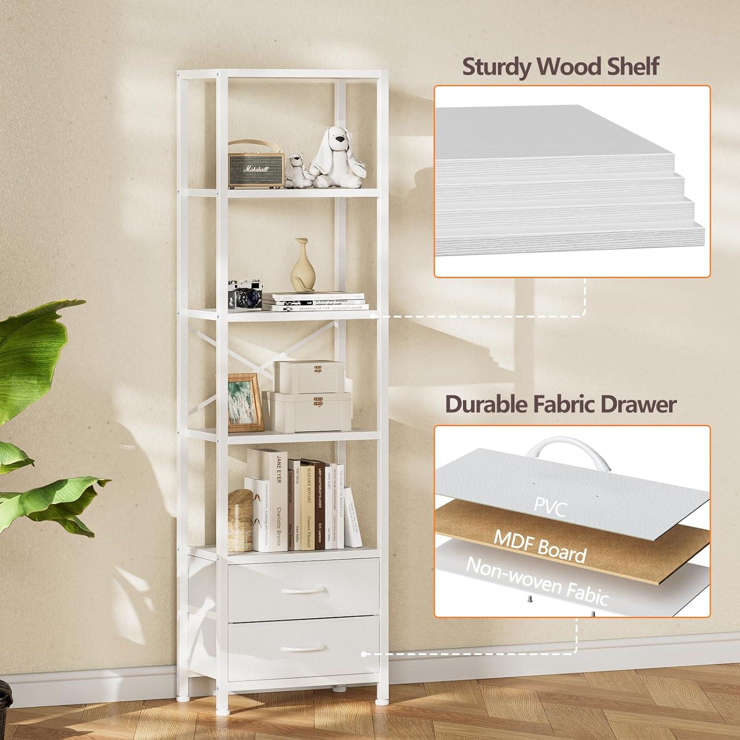 Maximizing Space with Furnulem's‍ 5-Tier Corner Shelf and Drawers