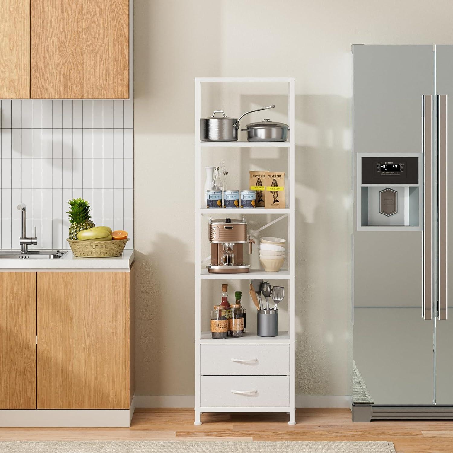 Maximizing Space with Furnulem's 5-Tier​ Corner Shelf and Drawers