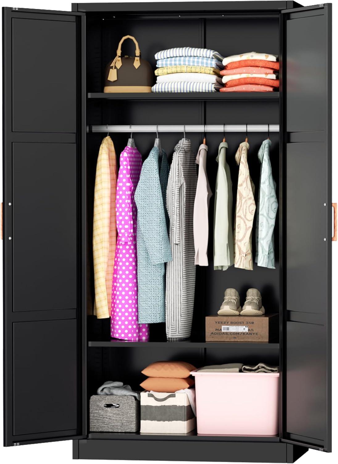 Maximizing Space⁤ with INTERGREAT's Sturdy Metal Armoire Wardrobe