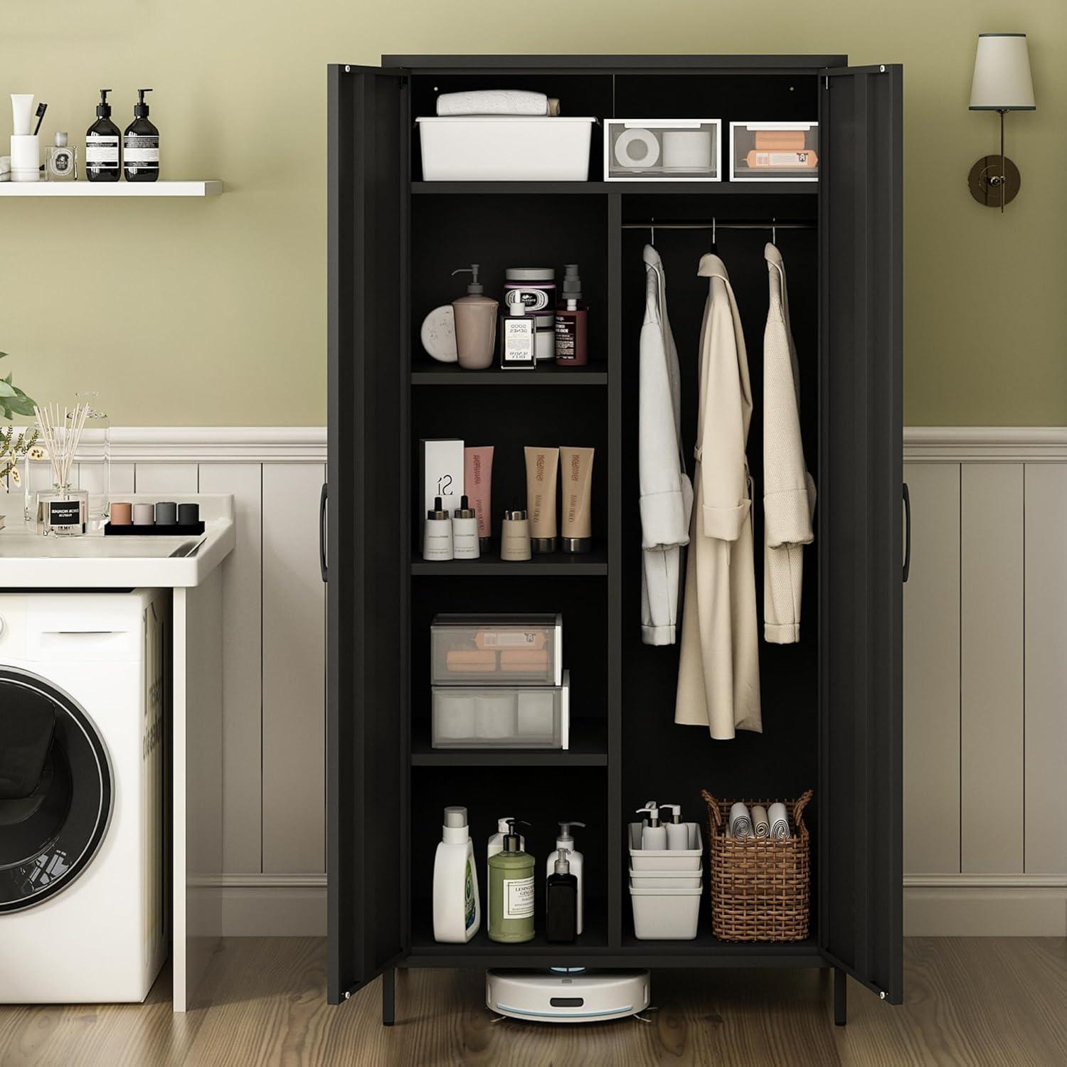 Maximizing Space with MIOCASA's ‍Sleek, Sturdy Metal ‌Wardrobe Closet