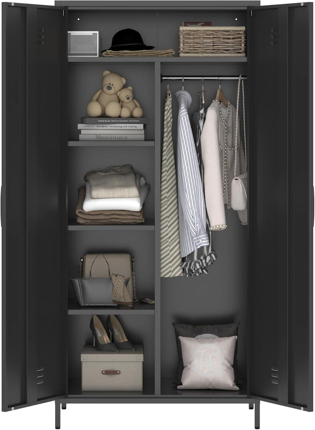 Maximizing Space with MIOCASA's Sleek, Sturdy Metal Wardrobe Closet