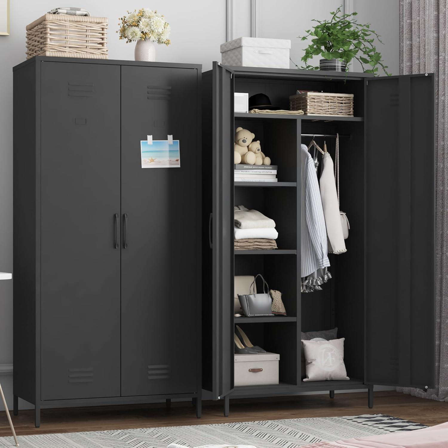 Maximizing Space ‌with MIOCASA's Sleek, Sturdy ‍Metal Wardrobe Closet