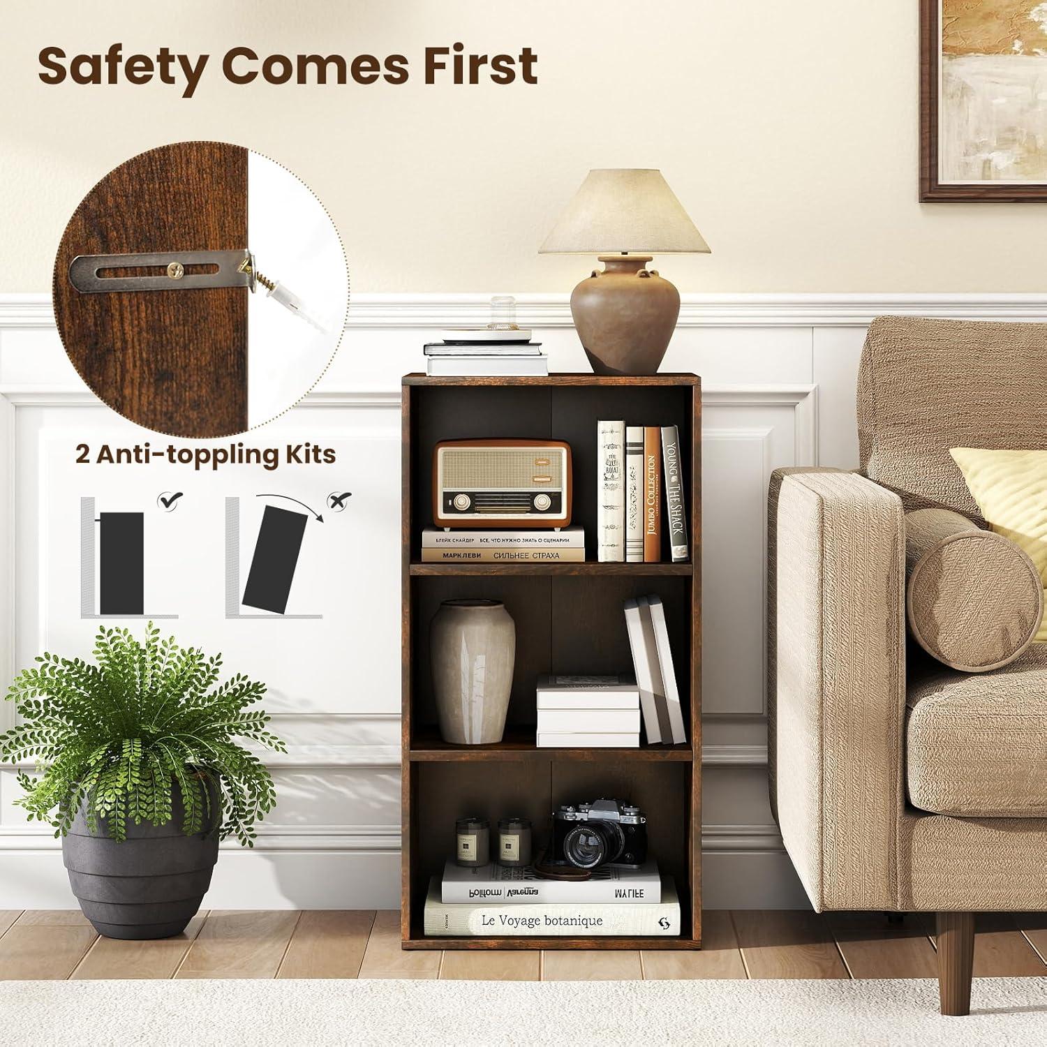 Maximizing Space with Tangkula's Adjustable 3-Cube Bookshelf Set