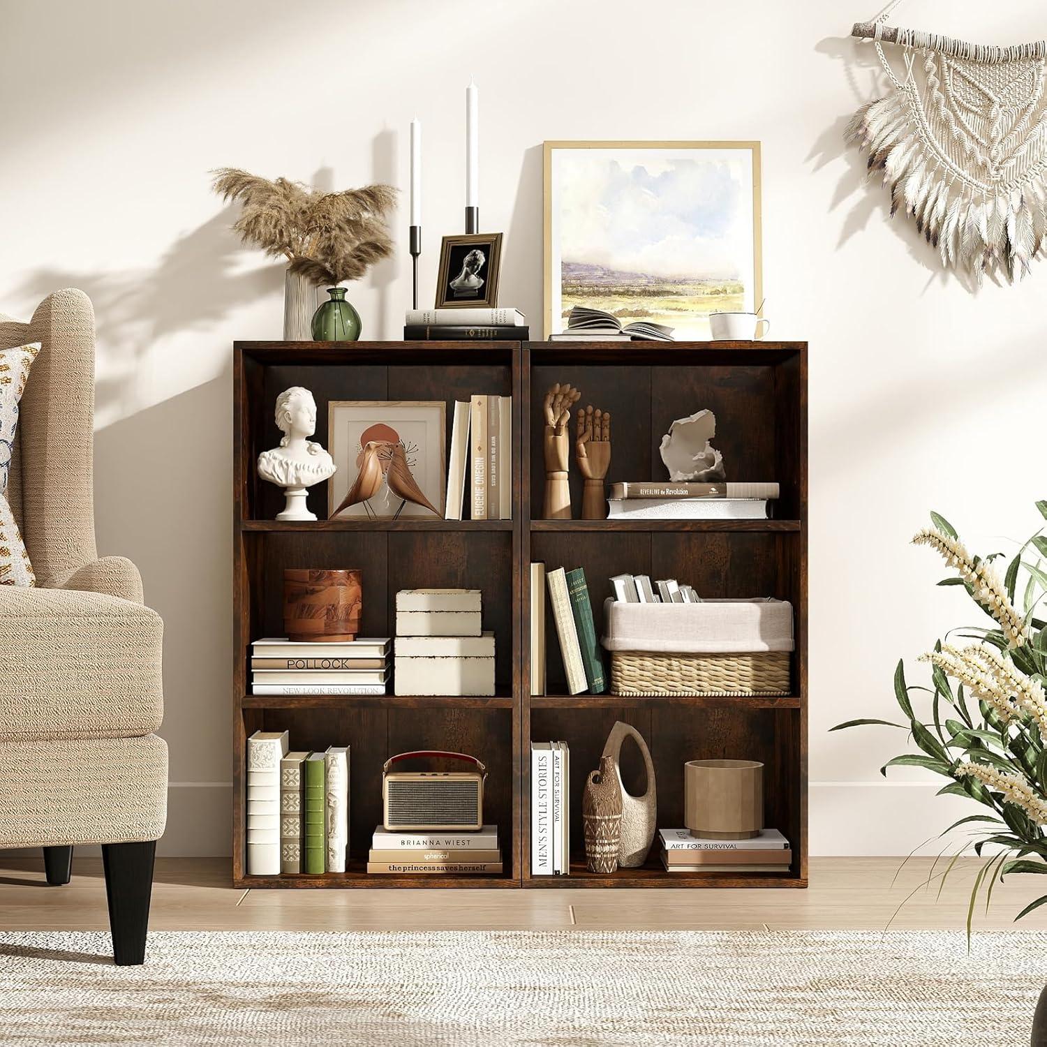 Maximizing Space with tangkula's Adjustable 3-Cube Bookshelf Set