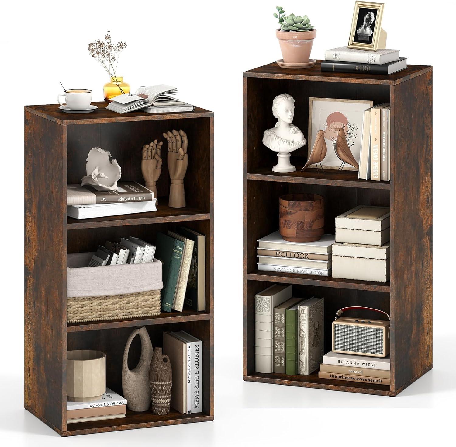 Maximizing Space With Tangkula Adjustable 3 Cube Bookshelf Set