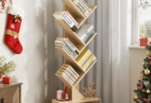 Maximizing Space With The Flycity Tree Bookshelf Sleek 6 Tier Design