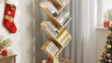 Maximizing Space With The Flycity Tree Bookshelf Sleek 6 Tier Design