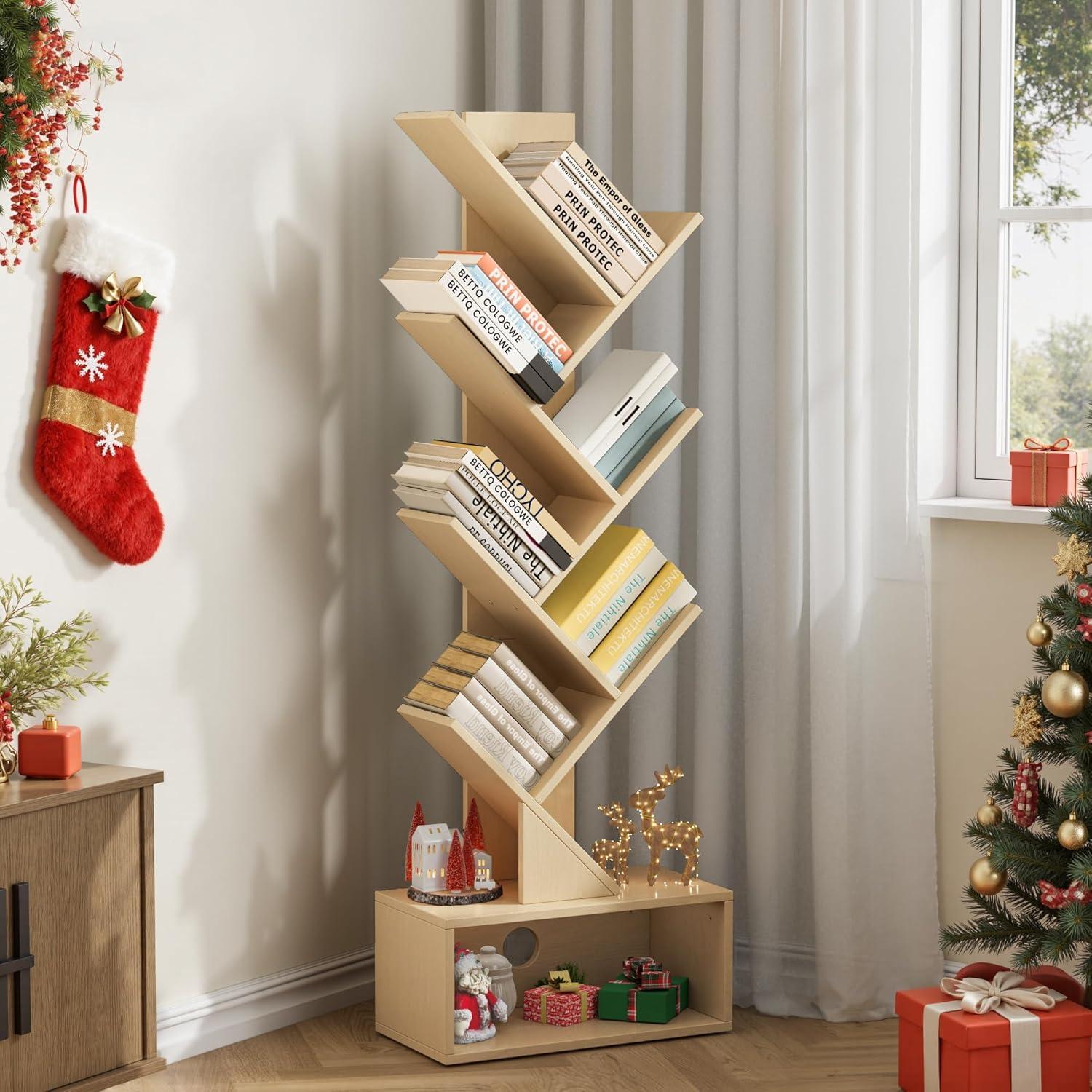 Maximizing Space with the Flycity Tree Bookshelf's Sleek 6-Tier Design